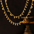 18K Gold Plated Stainless Steel Calabash Bead Tassel Choker