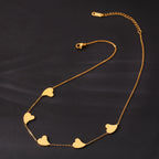 Fluid Irregular Heart Tassel Choker Necklace