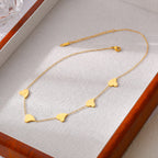 Fluid Irregular Heart Tassel Choker Necklace
