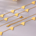 Fluid Irregular Heart Tassel Choker Necklace