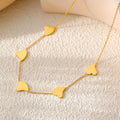 Fluid Irregular Heart Tassel Choker Necklace