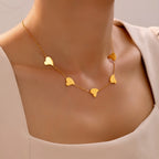 Fluid Irregular Heart Tassel Choker Necklace