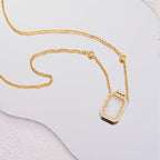 Floating Crystal Perfume Bottle Pendant Necklace
