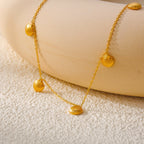 Dainty Geometric Scallop Shell Choker Necklace