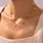 Dainty Geometric Scallop Shell Choker Necklace