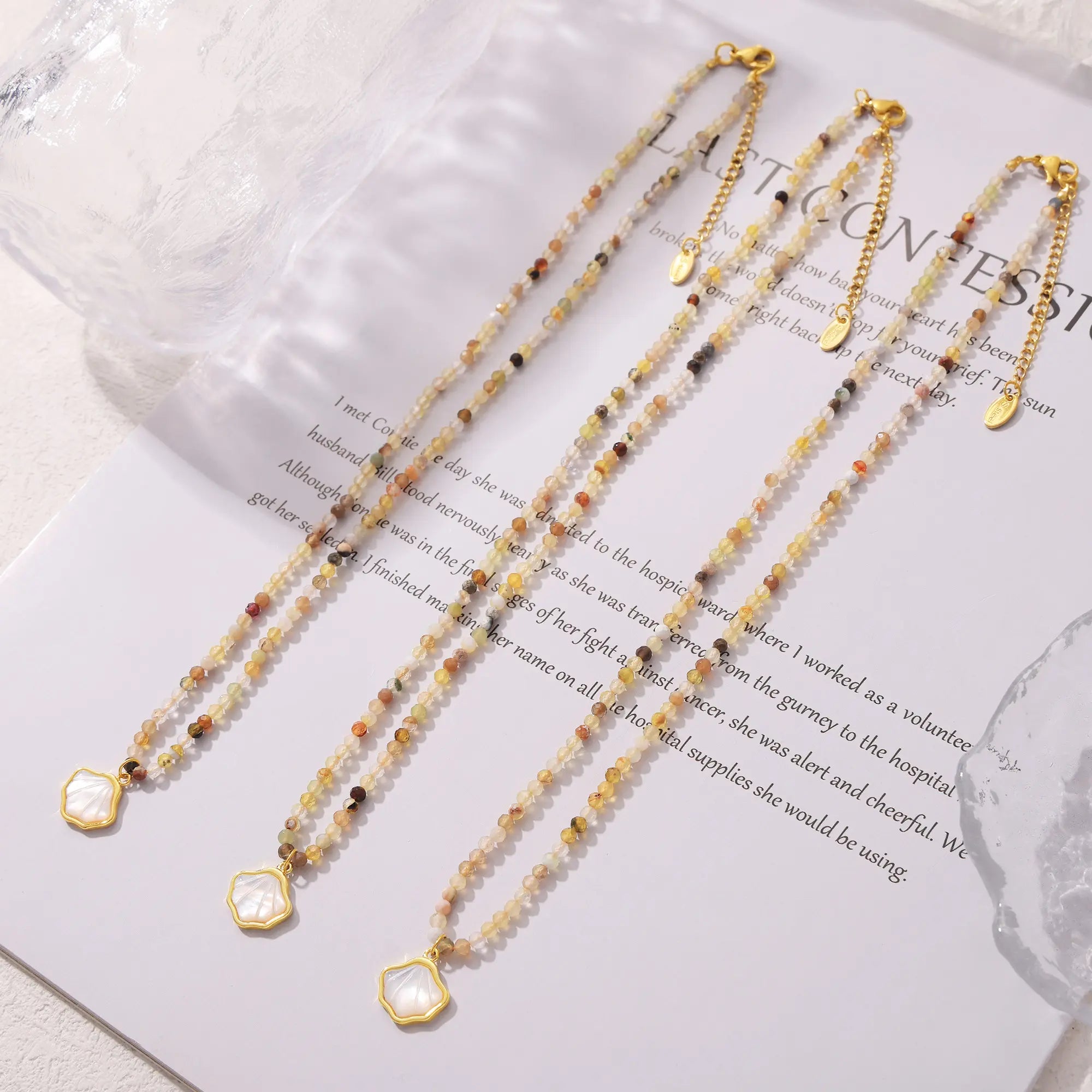 Bohemian Natural Stone Beaded Choker Necklace