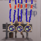 Bohemian Celestial Starry Night Enamel Pendant Necklace