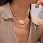 Bohemian Natural Stone Beaded Choker Necklace