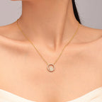 Double Circle CZ Necklace Bracelet & Ring Jewelry Set