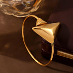 Chic Geometric Triangle Open Cuff Bangle