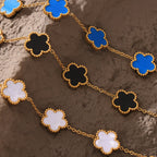 18K Gold Plated 5-Leaf Clover Motif Bracelet