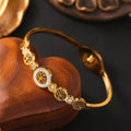 Tree of Life Crystal Hinge Bangle Bracelet