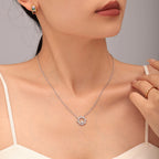 Sparkling Sunburst CZ Pendant Necklace & Bracelet Jewelry Set