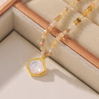 Bohemian Natural Stone Beaded Choker Necklace