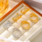 Vintage Criss Cross Multi-Layer Pavé Band Ring