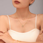 Sparkling Sunburst CZ Pendant Necklace & Bracelet Jewelry Set