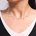 French Style Genuine Freshwater Pearl Drop Necklace