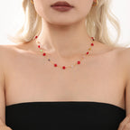 Colorful Gemstone Beads Necklace & Bracelet Jewelry Set