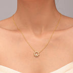 Sparkling Sunburst CZ Pendant Necklace & Bracelet Jewelry Set
