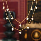 French Style Genuine Freshwater Pearl Drop Necklace