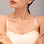 CZ Pave Infinity Loop Pendant Necklace & Curved Bar Bracelet Set