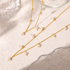 French Style Genuine Freshwater Pearl Drop Necklace