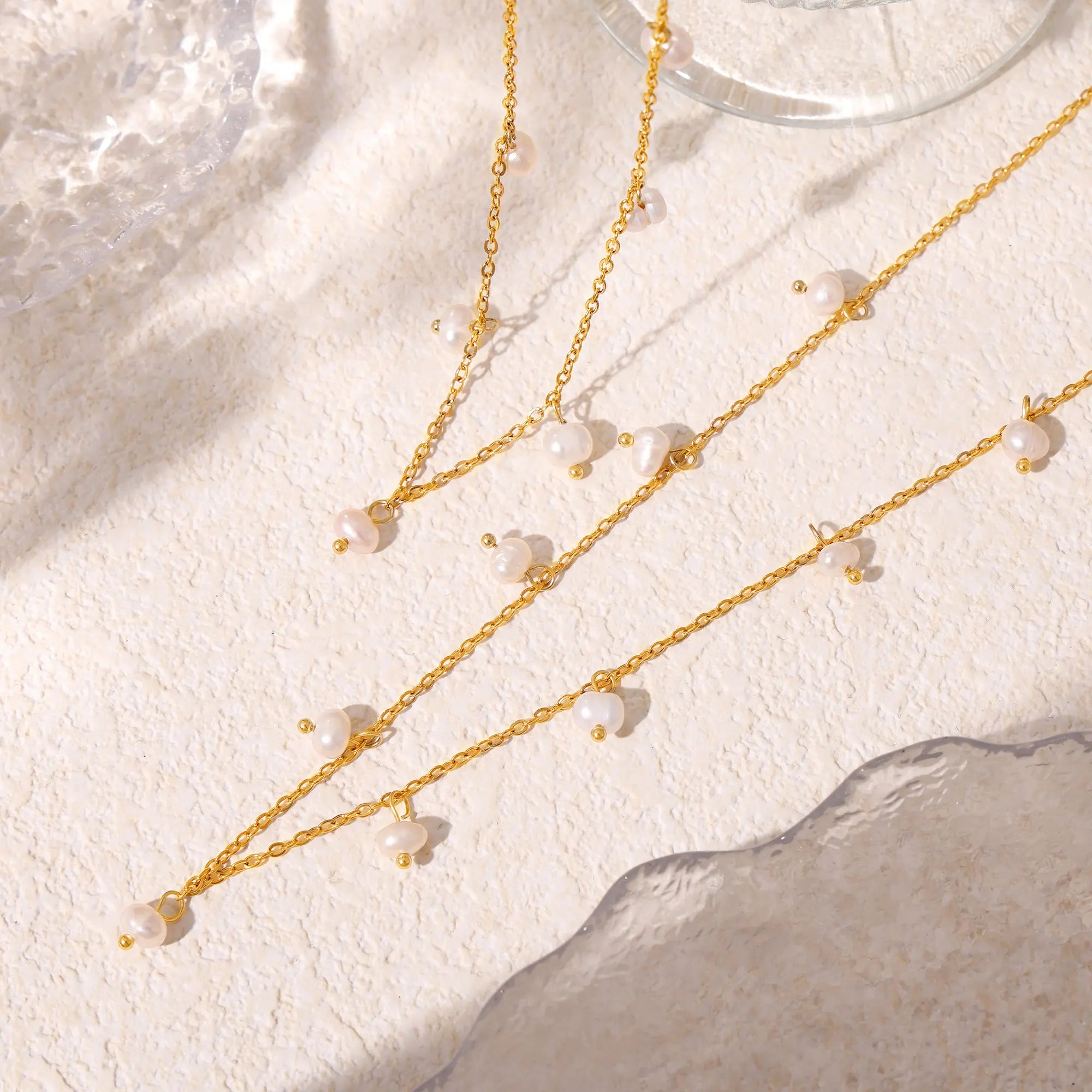 French Style Genuine Freshwater Pearl Drop Necklace