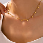 Dainty Multi Flower Charm Choker Necklace
