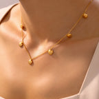 Dainty Geometric Scallop Shell Choker Necklace