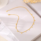 Dainty Multi Flower Charm Choker Necklace