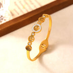 Tree of Life Crystal Hinge Bangle Bracelet