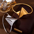 Chic Geometric Triangle Open Cuff Bangle