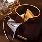 Chic Geometric Triangle Open Cuff Bangle
