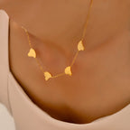 Fluid Irregular Heart Tassel Choker Necklace