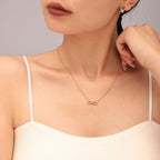 Sparkling Infinity CZ Layered Necklace & Bracelet Jewelry Set