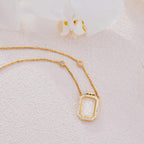 Floating Crystal Perfume Bottle Pendant Necklace