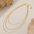 Layered Snake Chain Choker Necklace