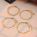 4-Piece 18K Gold Cubic Zirconia Layered Bracelet Set