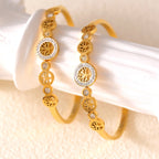 Tree of Life Crystal Hinge Bangle Bracelet