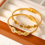 Tree of Life Crystal Hinge Bangle Bracelet