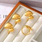 Irregular Geometric Liquid Metal Open Ring