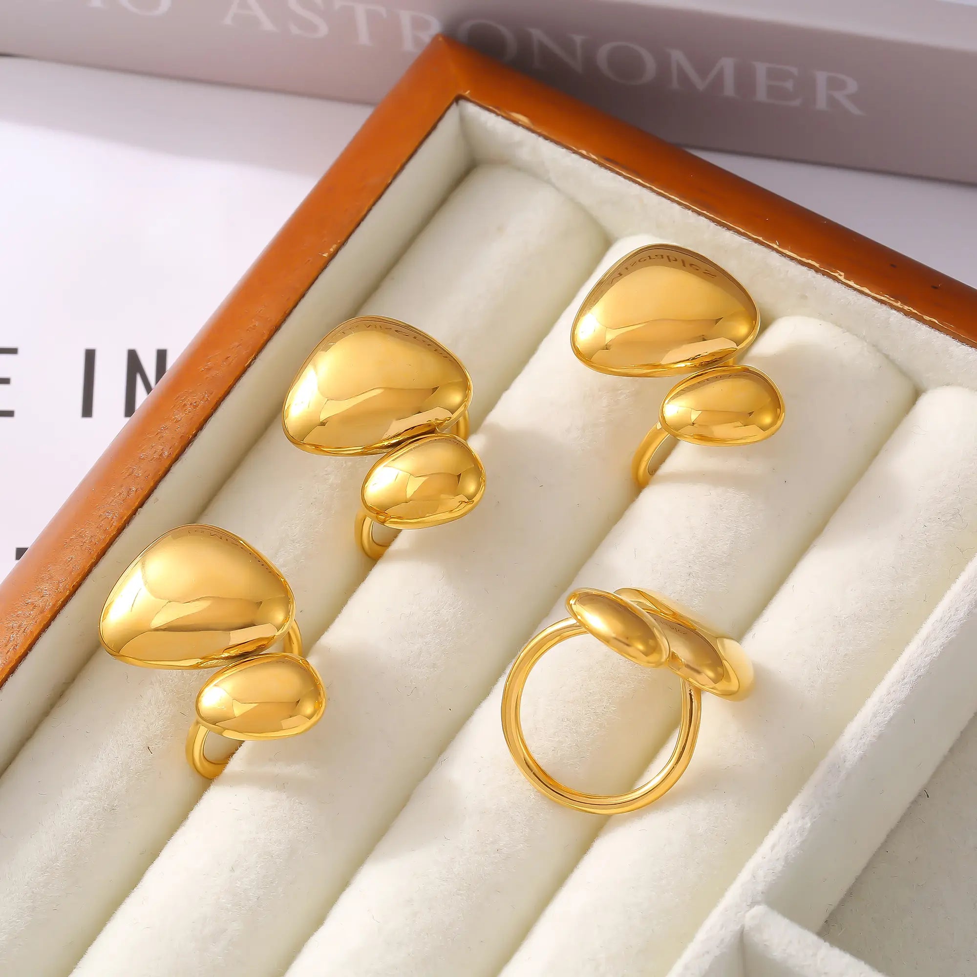 Irregular Geometric Liquid Metal Open Ring