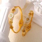 Tree of Life Crystal Hinge Bangle Bracelet