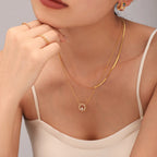 Sparkling Sunburst CZ Pendant Necklace & Bracelet Jewelry Set