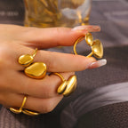 Irregular Geometric Liquid Metal Open Ring
