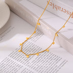 Dainty Multi Flower Charm Choker Necklace