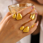 Irregular Geometric Liquid Metal Open Ring
