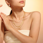 Layered Snake Chain Choker Necklace