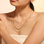 Layered Snake Chain Choker Necklace