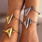 Chic Geometric Triangle Open Cuff Bangle